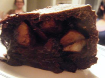 brownie bottom chocolate apple pie