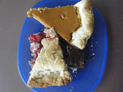 cherry pie and pumpkin pie