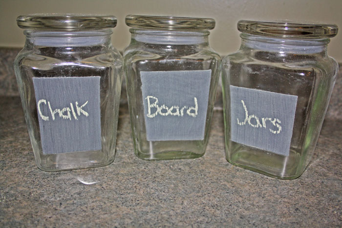 homemade chalkboard paint and cute jars