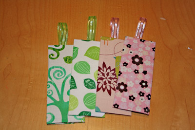 fabric bookmarks