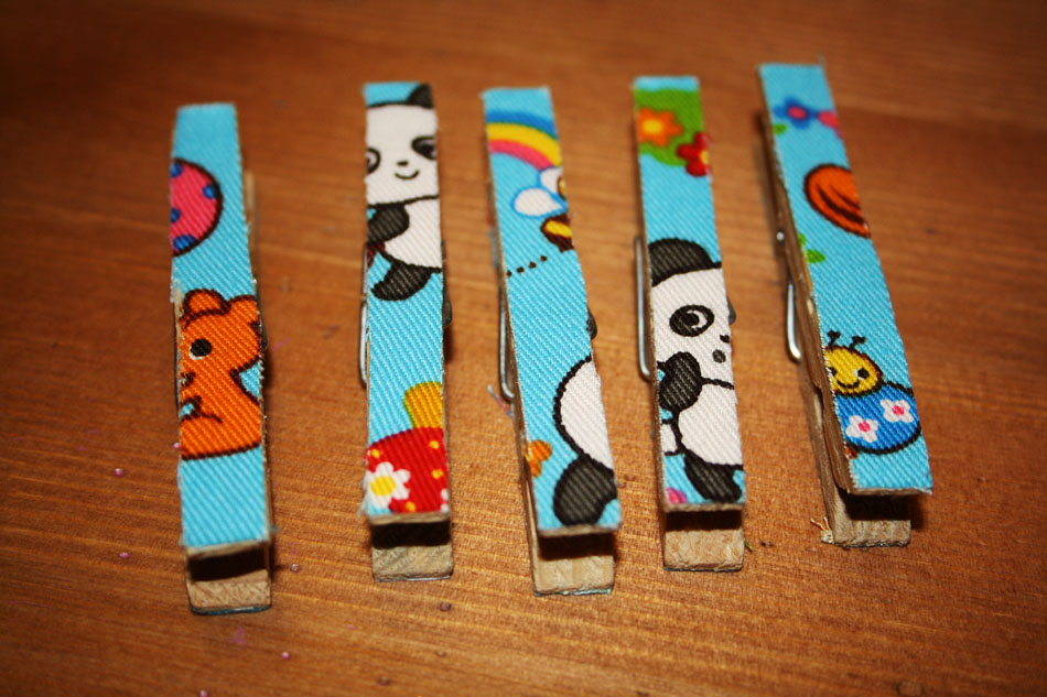 Fabric Covered Clothespins