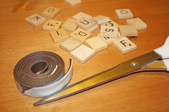 scrabble tile magnets