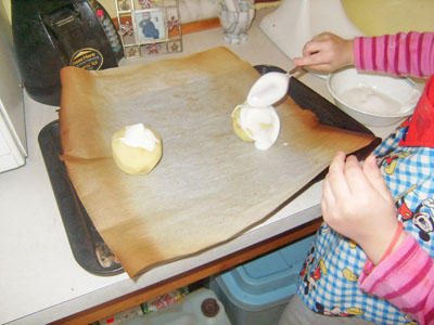 baking with kids apple hedgehogs