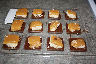 homemade twix bars with homemade caramel