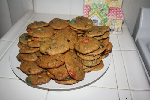 M&M Chocolate Chip Cookies