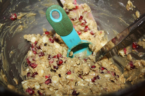 White Chocolate Pomegranate Cookies