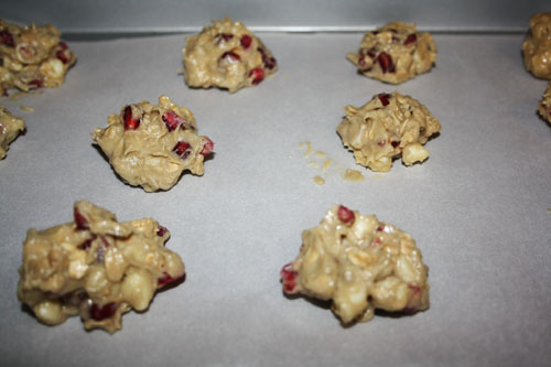 White Chocolate Pomegranate Cookies