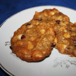 White Chocolate Pomegranate Cookies