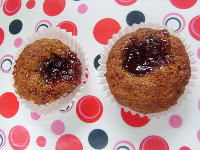 deceptively delicious peanut butter and jam muffins