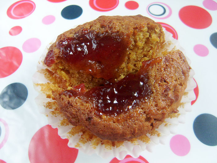 deceptively delicious peanut butter and jam muffins