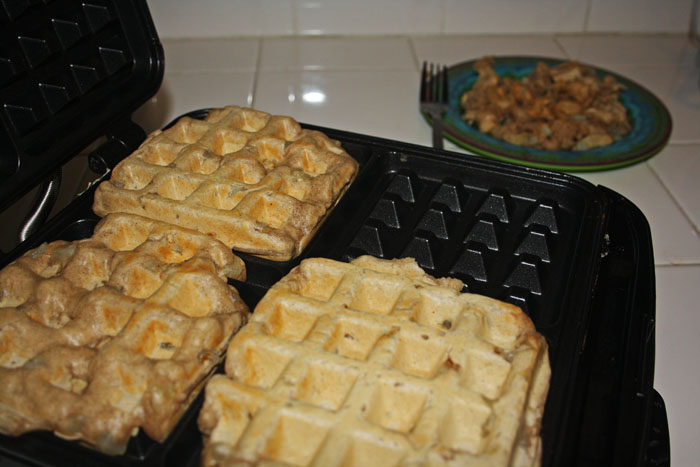 Peas & Thank You's Whole Wheat Ginger Pear Waffles