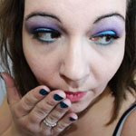 Purple and Green Eyes with Kat Von D Gloss