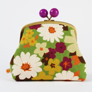 Window Shopping Wednesday - Octopurse - Color bobble pouch - Flowers Spring - metal frame pouch