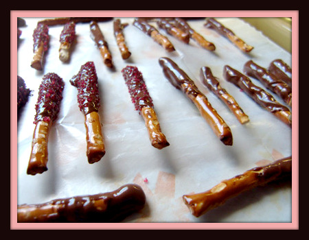 Chocolate Covered Pretzel Sticks