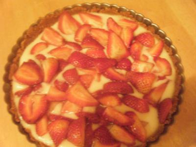 strawberry vanilla pie