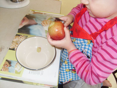 baking with kids apple hedgehogs