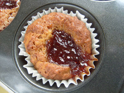 deceptively delicious peanut butter and jam muffins