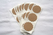 Window Shopping Wednesday - Keeley Behling Studios - Kraft Scalloped Circle Stickers Set of 24