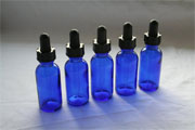 Window Shopping Wednesday - Keeley Behling Studios - Cobalt Blue Bottles with Eye Dropper Set of 5